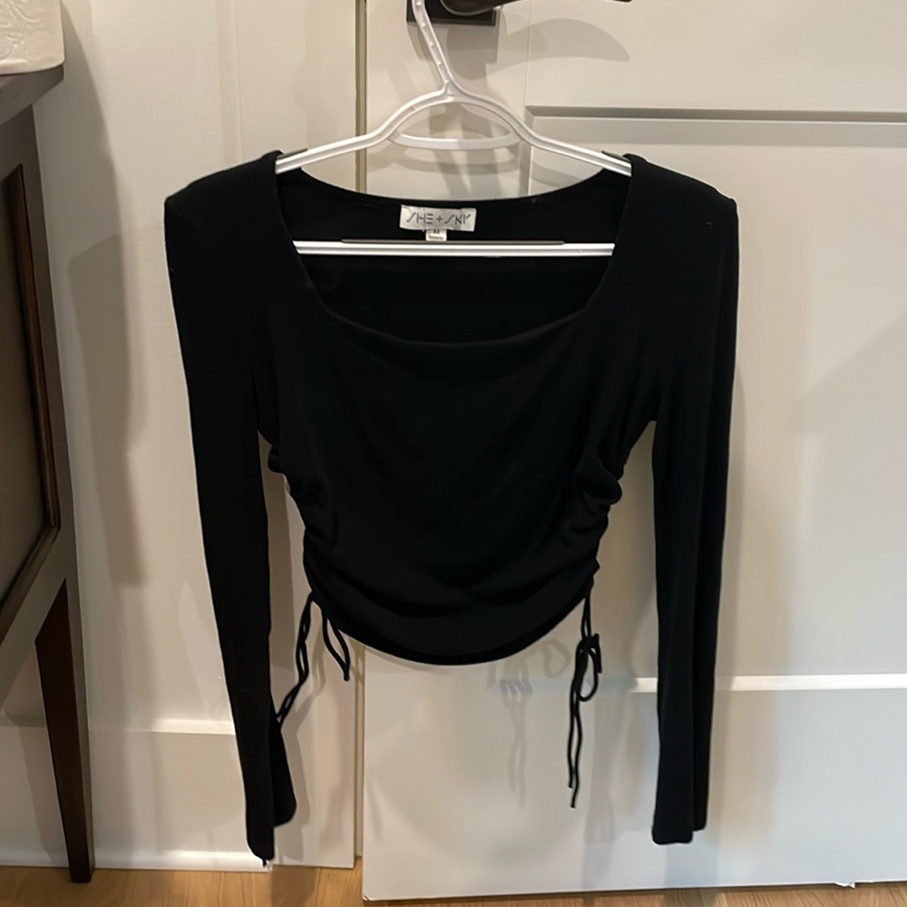 She + Sky Square Neck Top